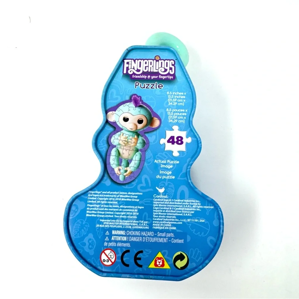 Fingerlings 48-piece Jigsaw Puzzle in Monkey-Shaped Tin 6045257 NEW